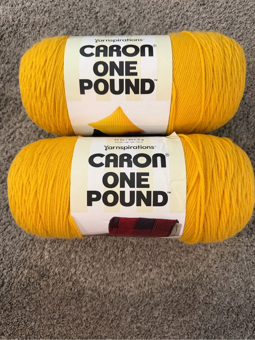CARON ONE POIND SUNFLOWER COLOR YARN- SET OF 2– NEW